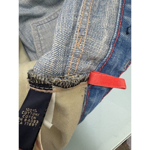 Banana Republic Utility Jeans Mens 35X30 Rugged Boot Leg Button Fly Heavy Duty - Picture 14 of 14